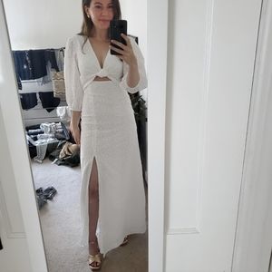 Anthropologie Hutch Eyelet Cutout Maxi Dress